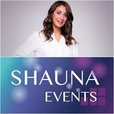 Magali Berdah (en haut) et le logo de son entreprise Shauna events
